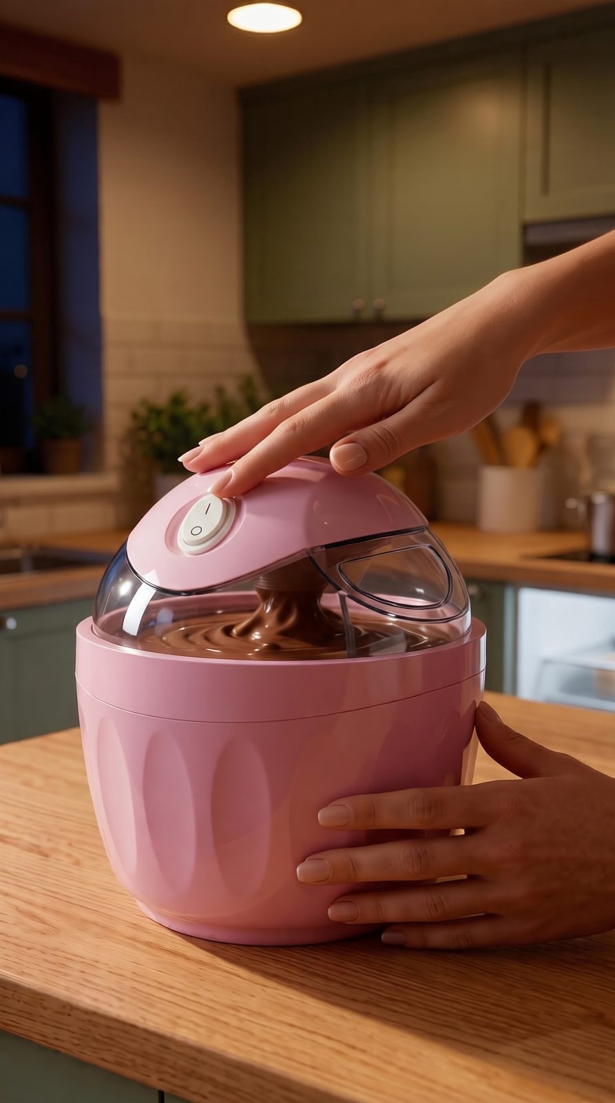 Encendido de la máquina de helados con un solo botón